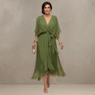 Marta™ | Elegante Chiffon Midi Jurk