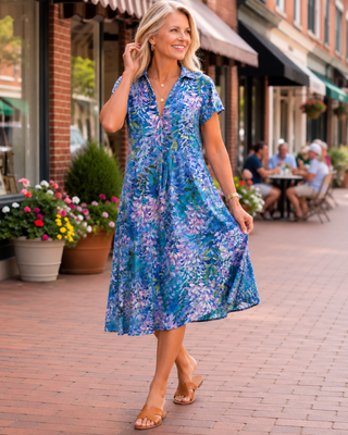 Nadine™ | Luchtige Bloemen Midi Jurk