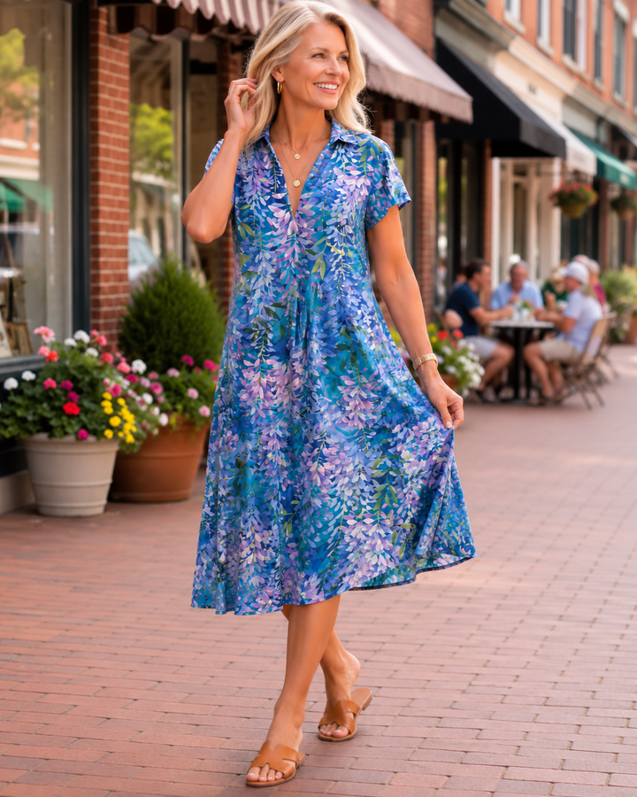 Nadine™ | Luchtige Bloemen Midi Jurk
