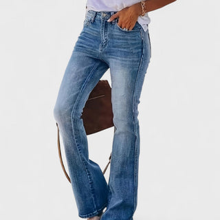 Foxa - Pantaloni Flare Farmer Elastici Retro Universali Casual