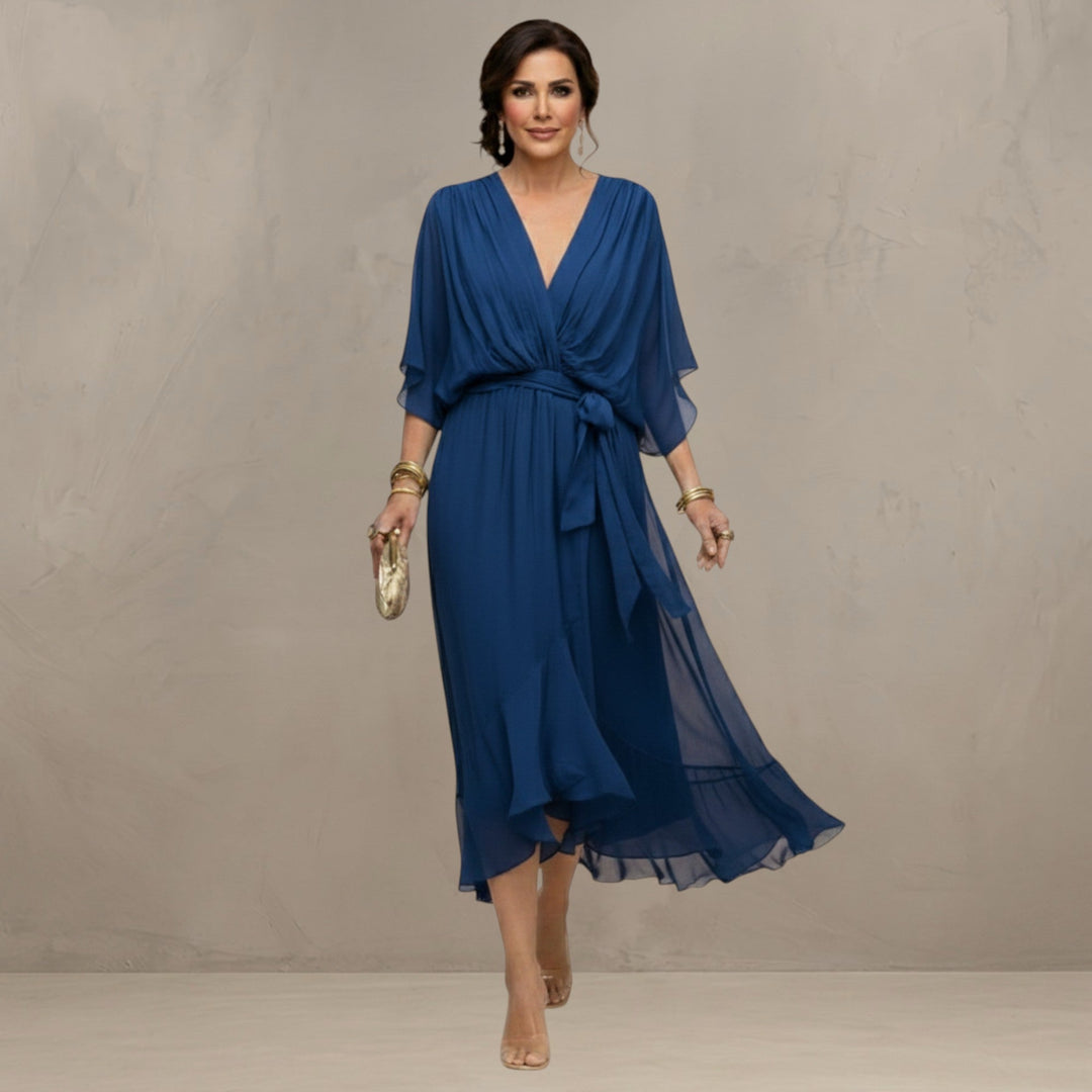 Marta™ | Elegante Chiffon Midi Jurk