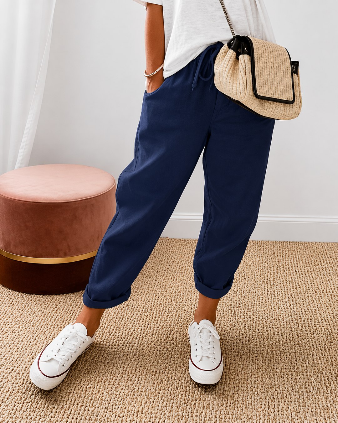 Linae Pantaloni Casual Relaxați