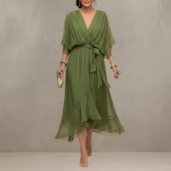 Marta™ | Elegante Chiffon Midi Jurk