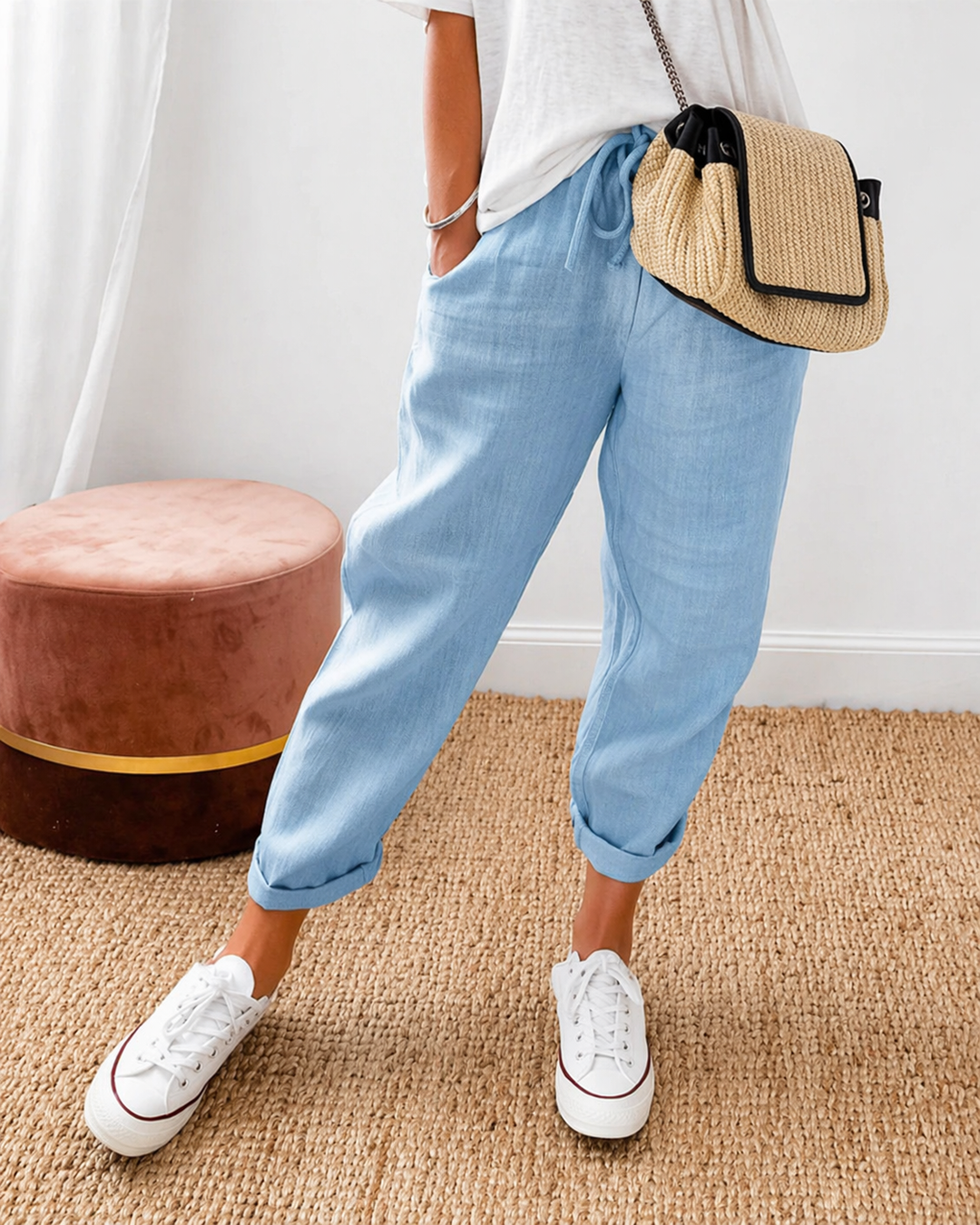 Linae Pantaloni Casual Relaxați