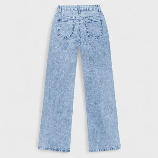 Mara - Pantaloni din denim pentru femei cu croială dreaptă și picior larg