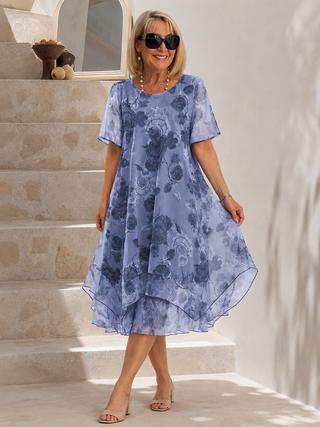 Lune™ | Buikcamouflerende Geplooide Midi Jurk